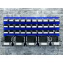 Blue Louvered-Panel for Hanging Bins, 48W x 24H