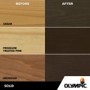 Olympic 1 Gallon Oxford Brown Exterior Solid Wood Protector Stain + Sealant