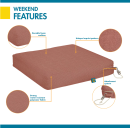 21 W x 21 D x 3 Thick Square Outdoor Dining Seat Cushion in Cedarwood