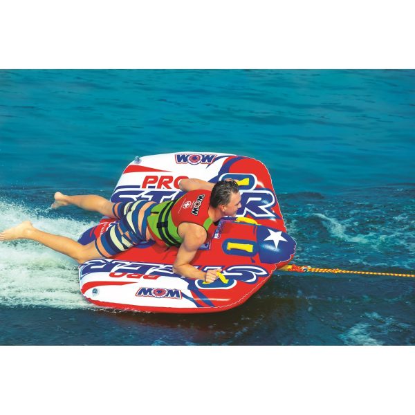 WOW Sports Watersports Pro Steer 1-Person Waterski Towable Tube for Boating - Image 2