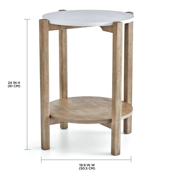 Better Homes & Gardens Round Marble End Table - Image 8