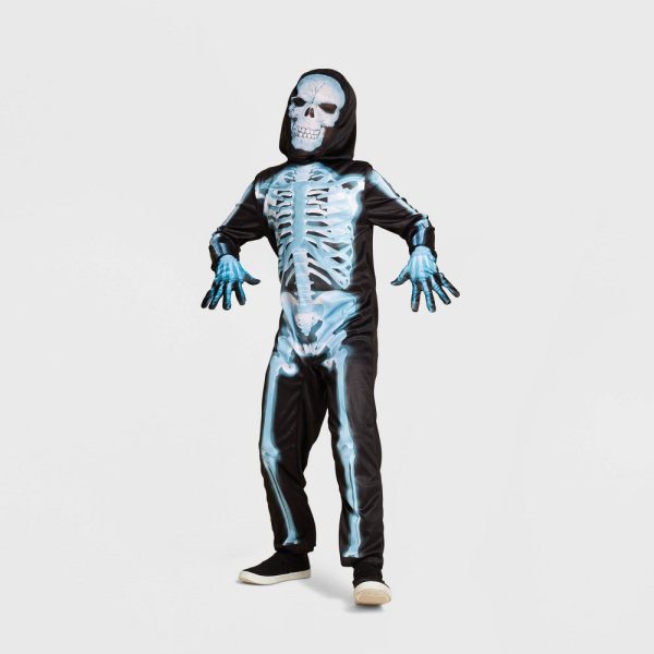 Kids X-Ray Skeleton Halloween Costume, Size S