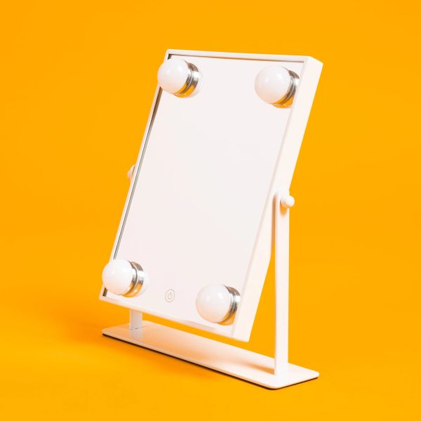Danielle Creations Slim L.E.D. Lighted Vanity Makeup Mirror, White - Image 3