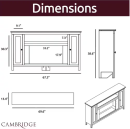 Cambridge 70 White Electric Fireplace TV Stand (Mantle Only)