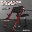 Syedee Preacher Curl Bench, Red