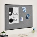 Staples Fabric Bulletin Board, Black Frame, 4' x 3'