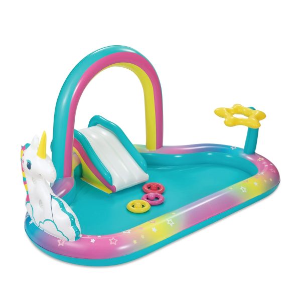 Play Day Round Inflatable Rainbow Play Center - Image 4
