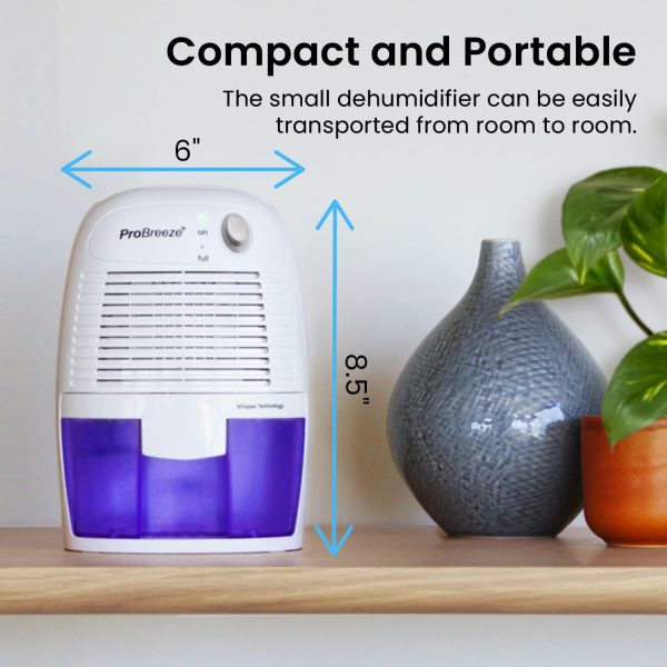 Pro Breeze 0.45-Pint Dehumidifier with Bucket and Auto Shut Off - Image 4