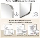 Brushed Nickel Mirror for Wall, 20”x28”