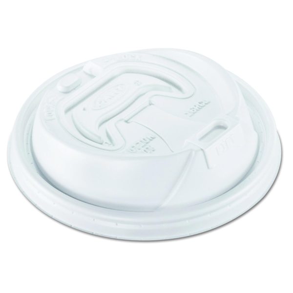 Dart Optima White Reclosable Foam Cups Lids, 16 oz., 1000/Carton
