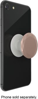 PopSockets Premium Cell Phone Grip/ Stand, Metallic Diamond Rose Gold