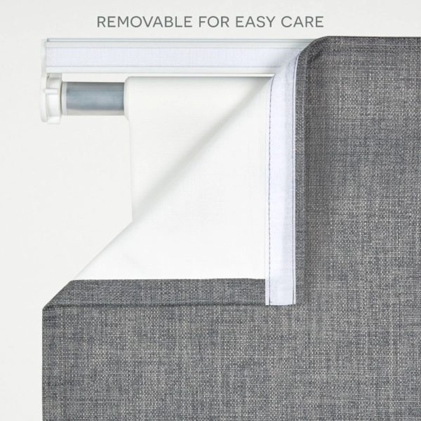 Esme Total Blackout Roman Shade, 31x64, Dark Grey - Image 9