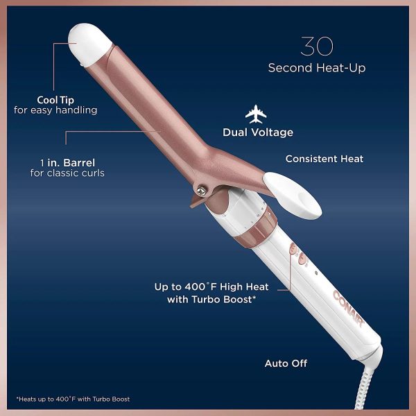 Conair Double Ceramic Rose Gold Curling Iron, 1 - Image 4