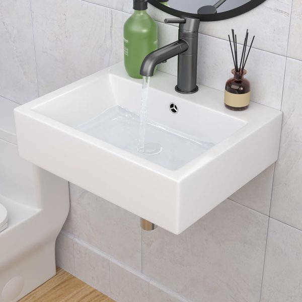 Wall Mounted Vessel Sink, White
