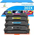 Compatible Toner Cartridge Replacement for HP 202X, 4 Pack