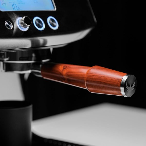 54mm Bottomless Portafilter, Rosewood Handle - Image 3
