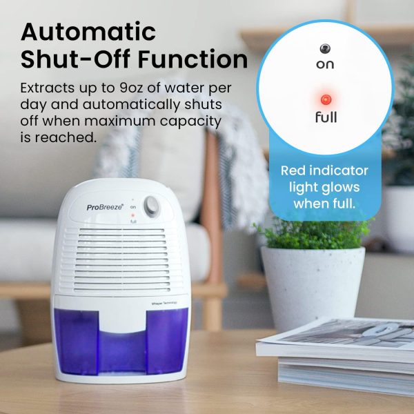 Pro Breeze 0.45-Pint Dehumidifier with Bucket and Auto Shut Off - Image 7