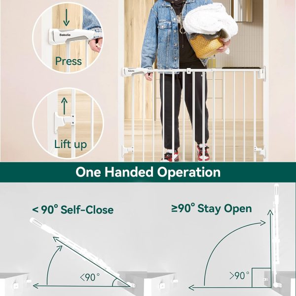Babelio 34 Extra Tall Baby/Dog Gate, White - Image 8