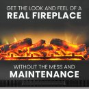 Cambridge Electric Fireplace Insert for Mantel with Realistic Multi-Color LED Flames