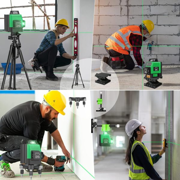 Laser Level 360 Self Leveling, Laser Levels 3 * 360 12 Lines Lazer for Construction - Image 2