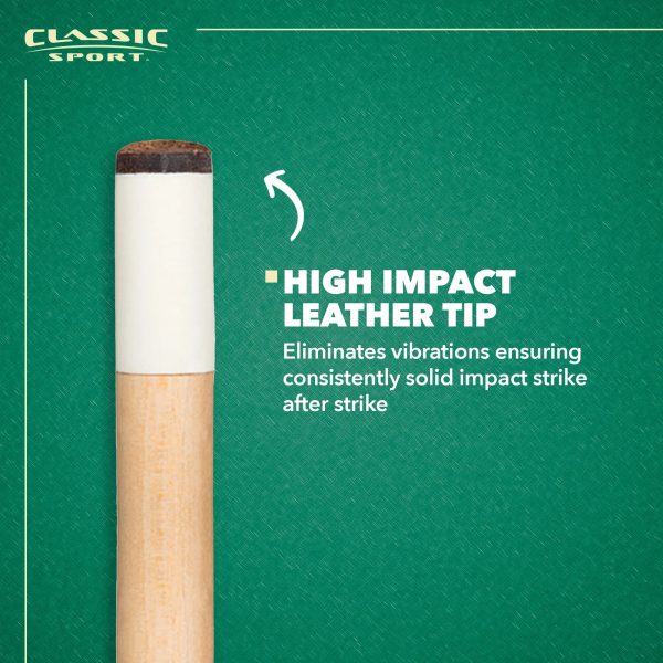 Classic Sport Point Break 57 in. Solid Wood 1-Piece Billiard Cue Pool Stick - Image 4