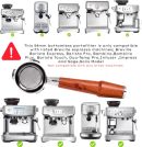 54mm Bottomless Portafilter, Rosewood Handle