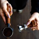 54mm Bottomless Portafilter, Rosewood Handle
