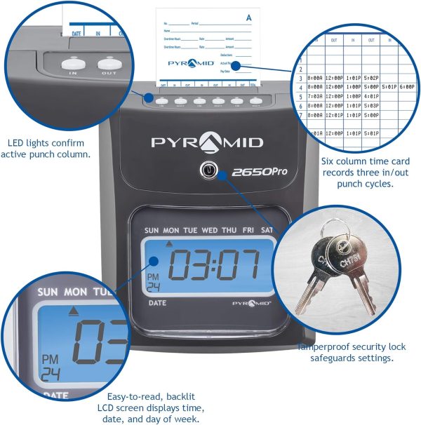 Pyramid Auto Aligning Time Clock - Image 3