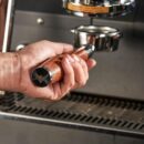 54mm Bottomless Portafilter, Rosewood Handle