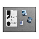 Staples Fabric Bulletin Board, Black Frame, 4' x 3'