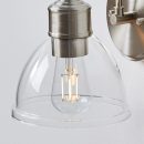 Better Homes & Gardens Glass Sconce Wall Light, Satin Nickel Finish