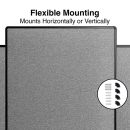 Staples Fabric Bulletin Board, Black Frame, 4' x 3'