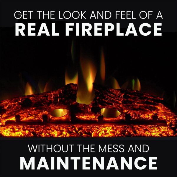 Hanover 24.4 x 17.6 x 7Electric Fireplace Insert with Enhanced Log Display - Image 2