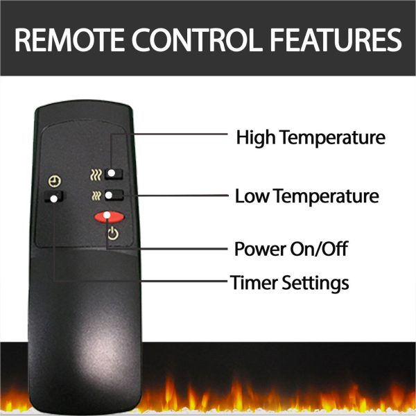 Hanover 24.4 x 17.6 x 7Electric Fireplace Insert with Enhanced Log Display - Image 3