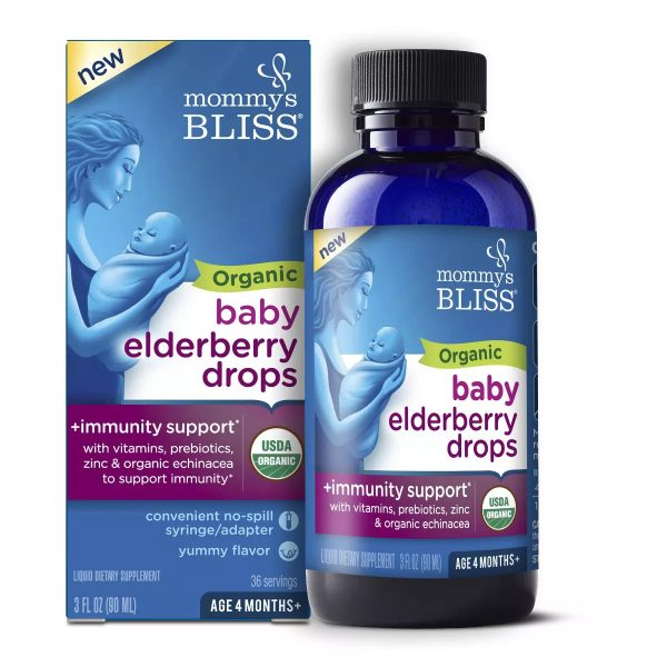 Mommy's Bliss Organic Baby Elderberry Drops + Immunity Support, 3oz
