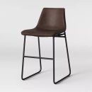 Bowden Faux Leather Barstool, Brown