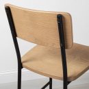 Wood & Steel bar Stool -Natural/Black