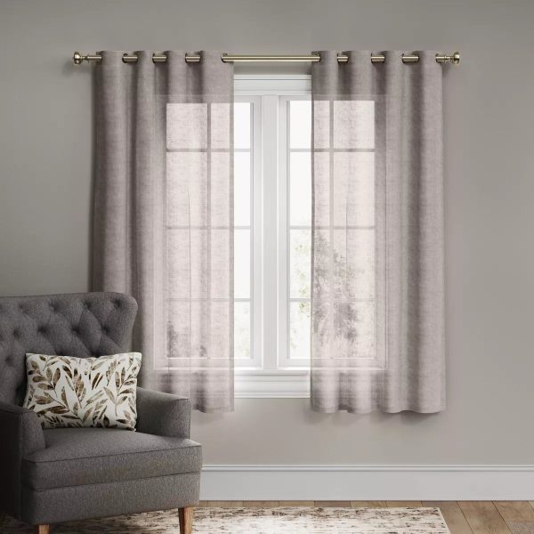 Light Filtering Textured Weave Window Curtain Panel - 54x84