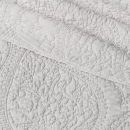 Twin/XL Twin Garment Washed Paisley Stitch Quilt, Light Gray