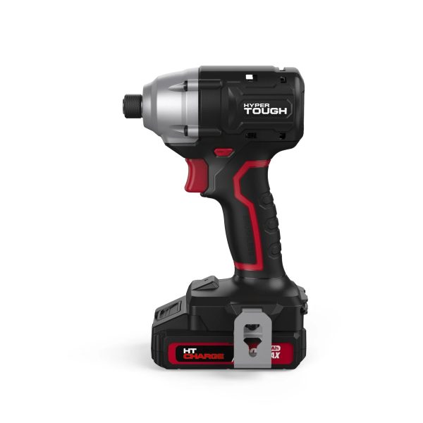 Hyper Tough 20V Brushless Impact Driver with 2.0Ah Lithium-Ion Battery Pack and Charger