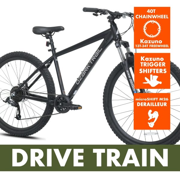 Ozark Trail 27.5 Vibe Mountain Bike Medium Frame Black Adult Unisex - Image 4