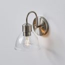 Better Homes & Gardens Glass Sconce Wall Light, Satin Nickel Finish