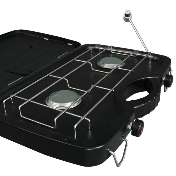 Ozark Trail 2 Burner Propane Gas Camping Stove, Black - Image 2