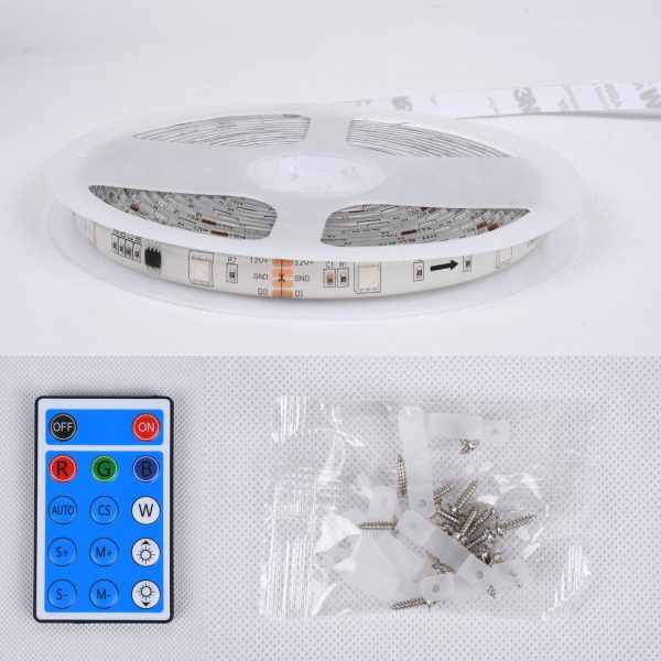 Auto Drive Electric 120 Volts 16 feet Color Changing Flexible LED Tape Light with Remote - Image 5