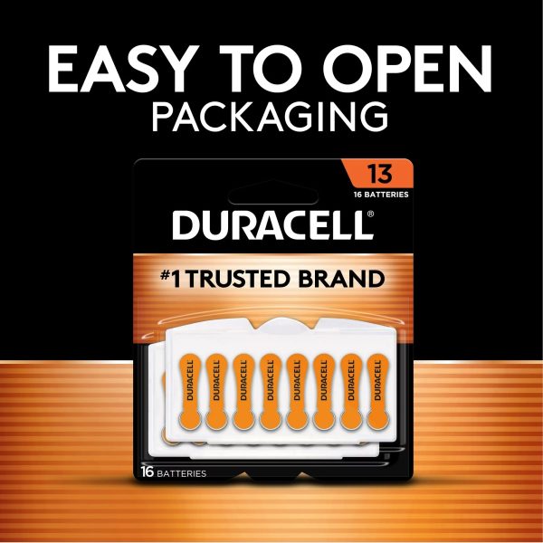 Duracell Hearing Aid Batteries with Easy-Fit Tab, Size 13, 32 Pack - Image 3