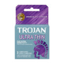 Trojan Ultra Thin Lubricated Condoms, 3 Ct