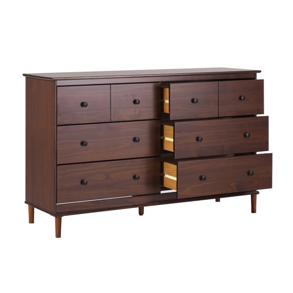 Walker Edison Modern 6-Drawer Solid Wood Dresser Bedroom Storage - Image 2