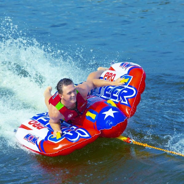 WOW Sports Watersports Pro Steer 1-Person Waterski Towable Tube for Boating - Image 4