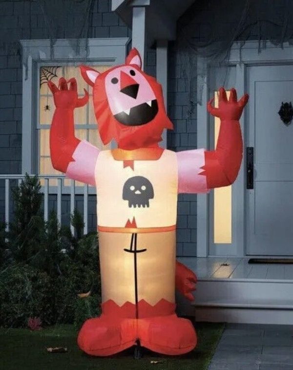 Animated Inflatable Werewolf, 6 Feet