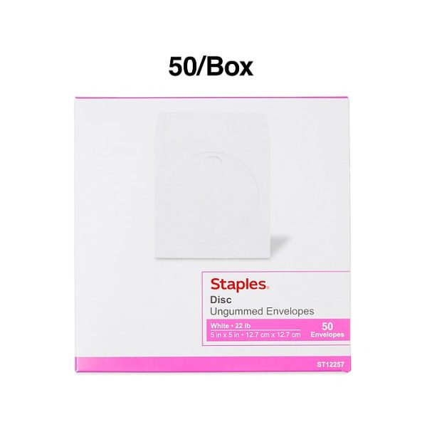 Staples Open End CD/DVD Envelopes, 50/Box - Image 3